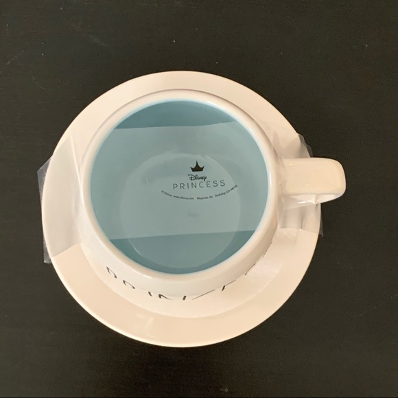 Rae Dunn PRINCESS Cinderella Glass Slipper Disney Collection Mug & Saucer Set - Picture 7 of 8
